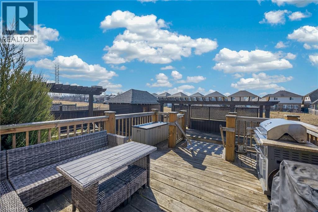 Wooden terrace featuring a grilling area, and a pergola - 182 Irwin Avenue, Hamilton, ON - Outdoor With Deck Patio Veranda With View