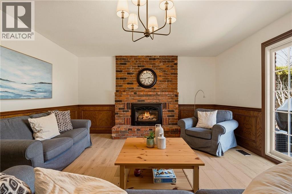 3 Postans Path, Ancaster, ON - Indoor Photo Showing Living Room With Fireplace