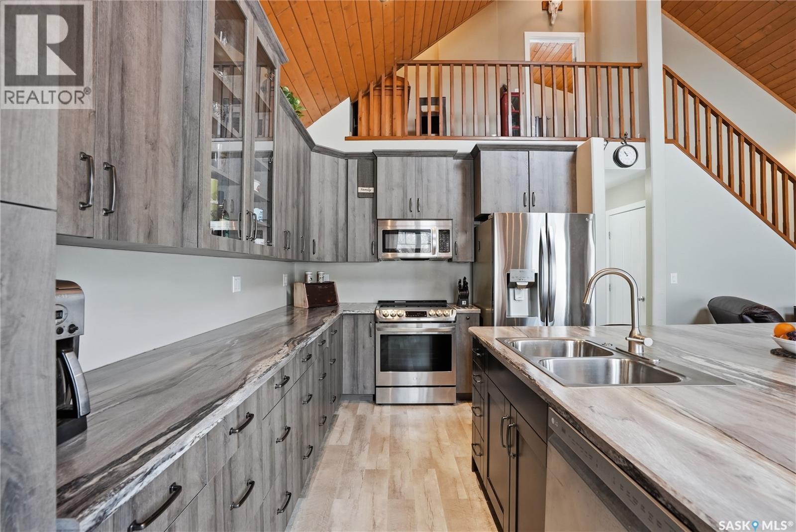 34 Grace Lane, Diefenbaker Lake, SK - Indoor Photo Showing Kitchen With Stainless Steel Kitchen With Double Sink With Upgraded Kitchen
