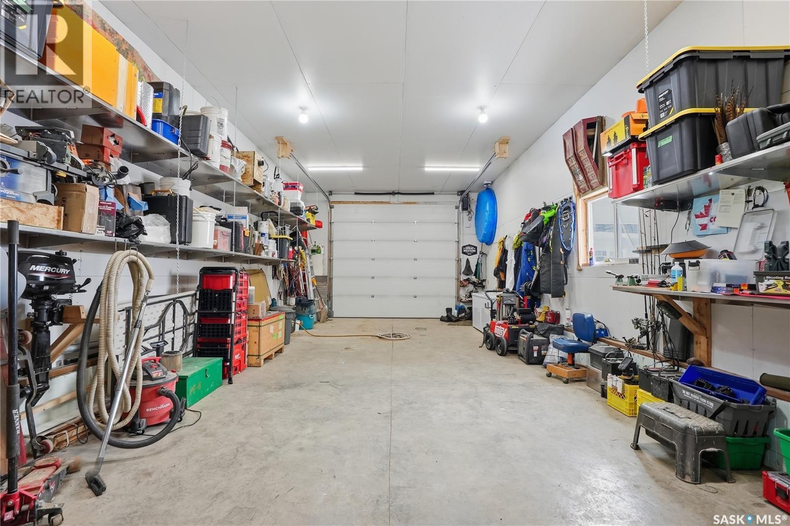34 Grace Lane, Diefenbaker Lake, SK - Indoor Photo Showing Garage