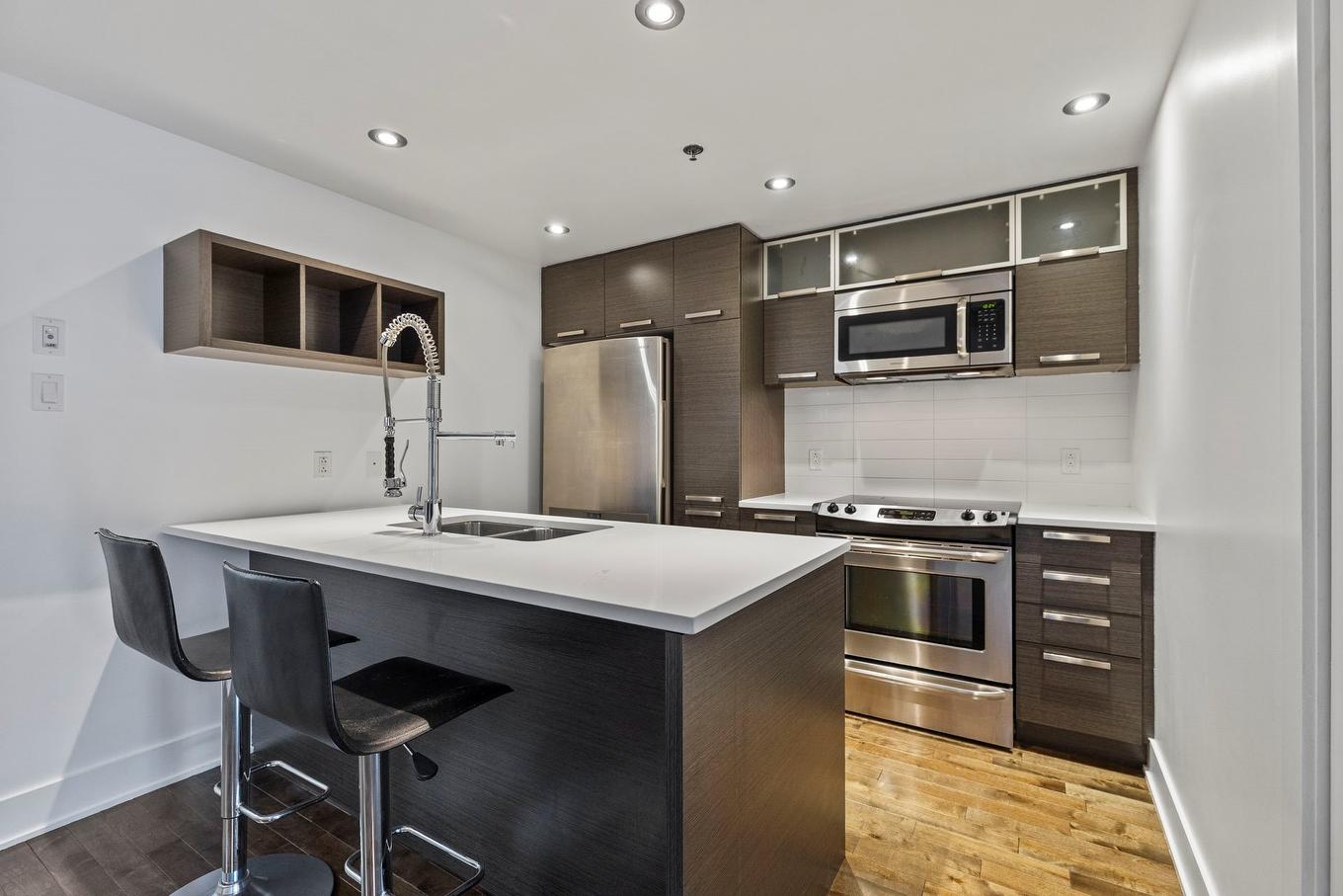 Cuisine - 222-225 Rue De La Montagne, Montréal (Le Sud-Ouest), QC - Indoor Photo Showing Kitchen With Double Sink With Upgraded Kitchen