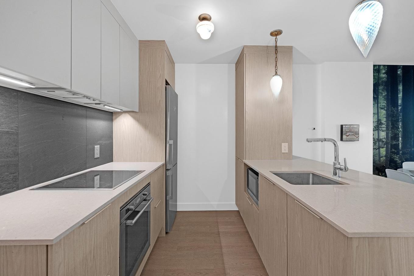 Cuisine - 218-1550 Rue Des Bassins, Montréal (Le Sud-Ouest), QC - Indoor Photo Showing Kitchen With Upgraded Kitchen