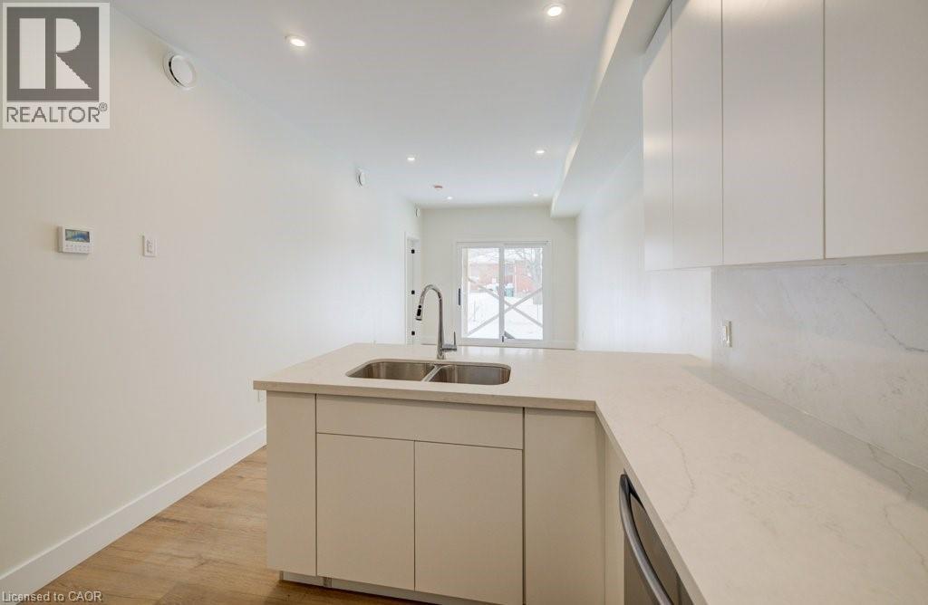 19 Downey Street Unit# 2, Kitchener, ON - Indoor Photo Showing Kitchen With Double Sink