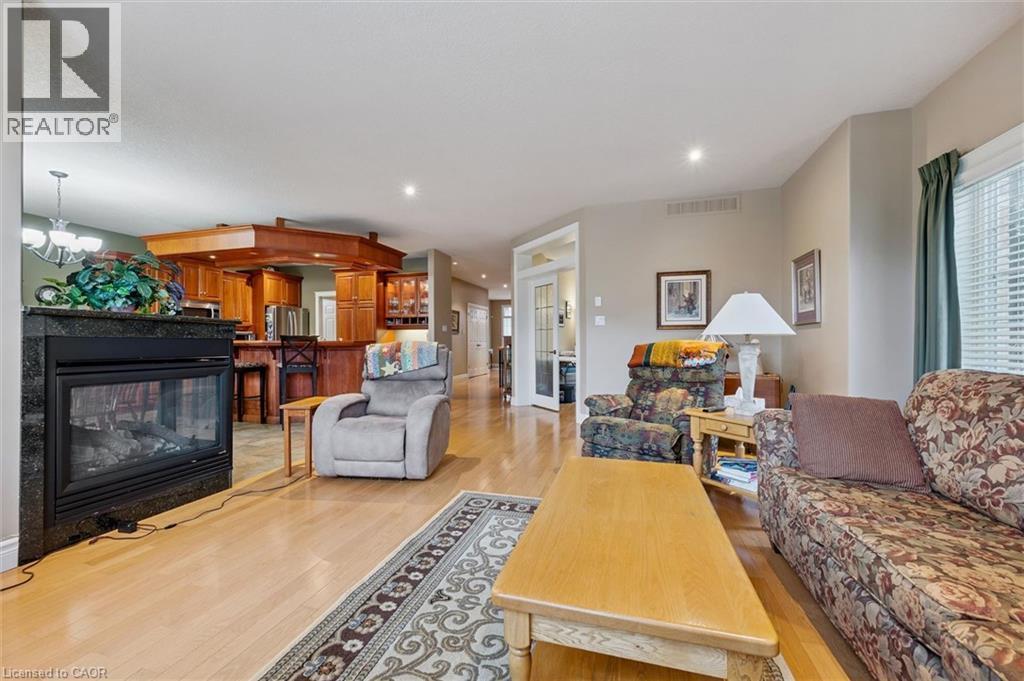 285 Deer Ridge Drive, Kitchener, ON - Indoor Photo Showing Living Room With Fireplace