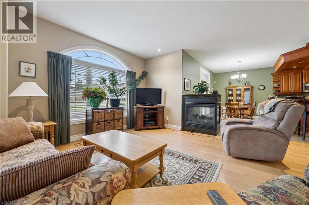285 Deer Ridge Drive, Kitchener, ON - Indoor Photo Showing Living Room With Fireplace