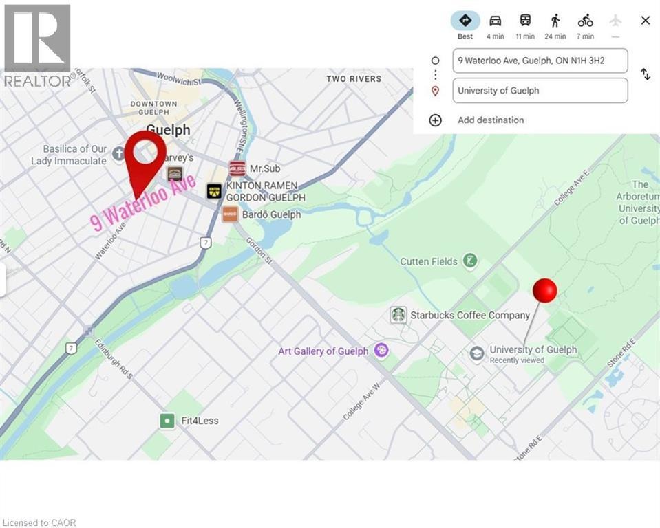 Map / location of property area - 9 Waterloo Avenue, Guelph, ON - Other