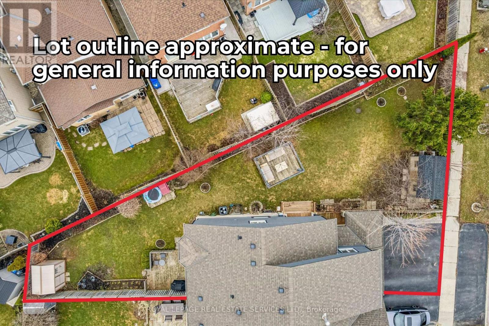 Lot Line approx. - for general info purposes only - 1888 Stevington Crescent, Mississauga, ON - Other