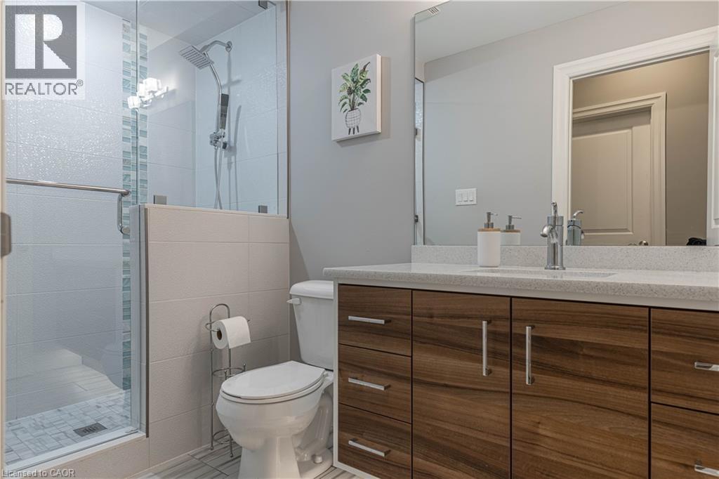Full bathroom featuring vanity and a shower stall - 2719 Torrey Pines Way, London, ON - Indoor Photo Showing Bathroom