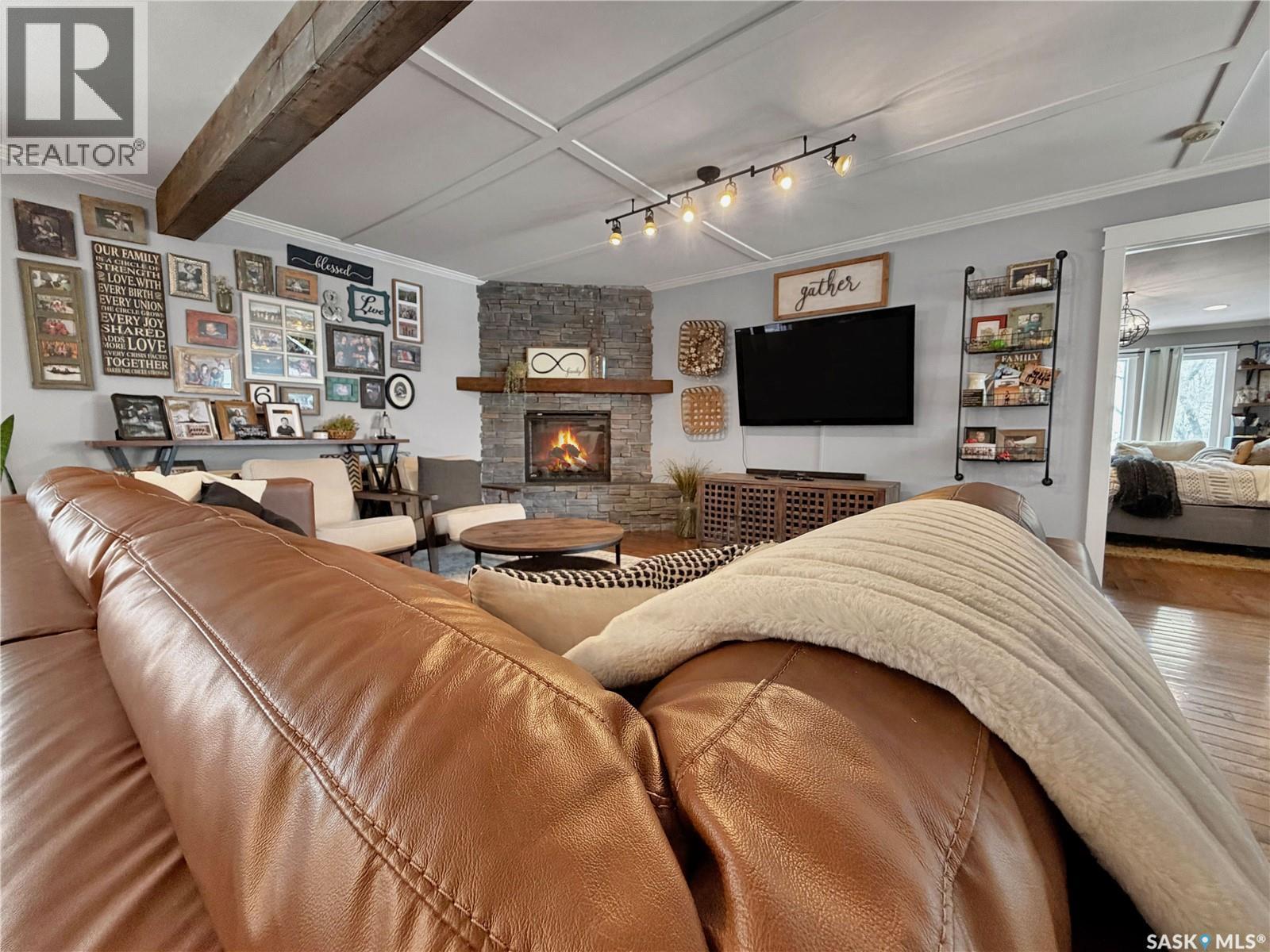 Silversides Acreage, Fertile Belt Rm No. 183, SK - Indoor Photo Showing Other Room With Fireplace