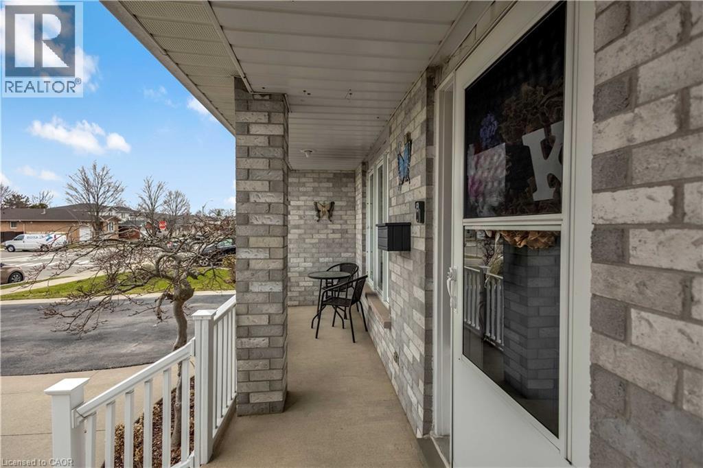 View of covered porch - 640 Acadia Drive, Hamilton, ON - Outdoor With Exterior