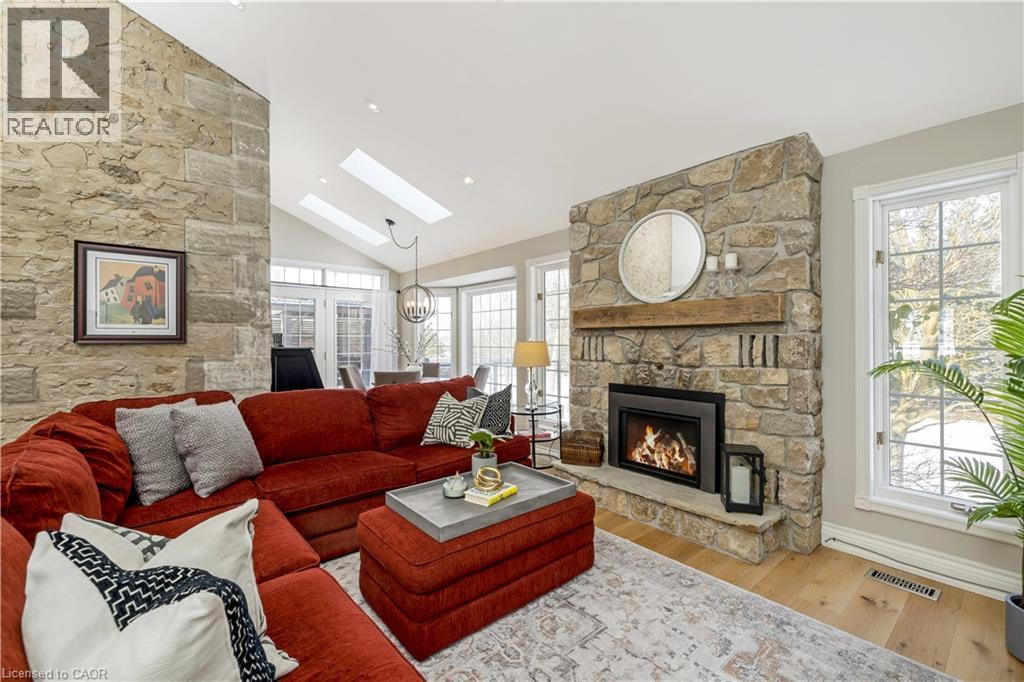 6827 Second Line, Fergus, ON - Indoor Photo Showing Living Room With Fireplace