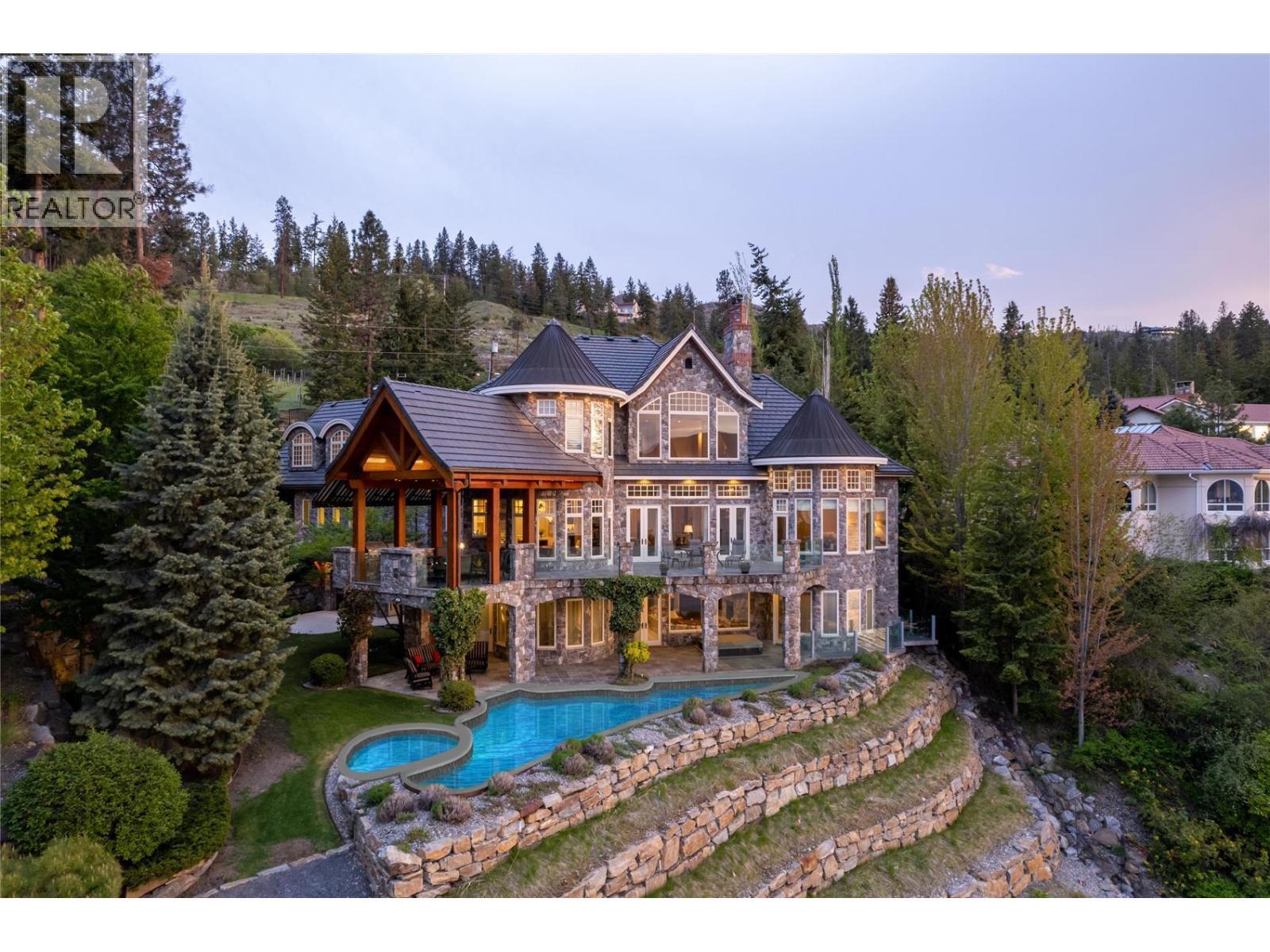 Pool virtually staged for inspiration - 225 Swick Road, Kelowna, BC - Outdoor With In Ground Pool With Deck Patio Veranda