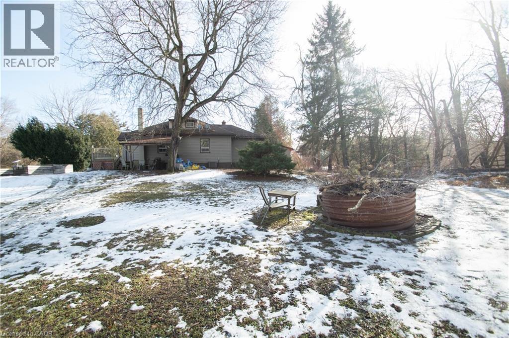 View of snowy yard - 535 Mcdowell Road E, Simcoe, ON