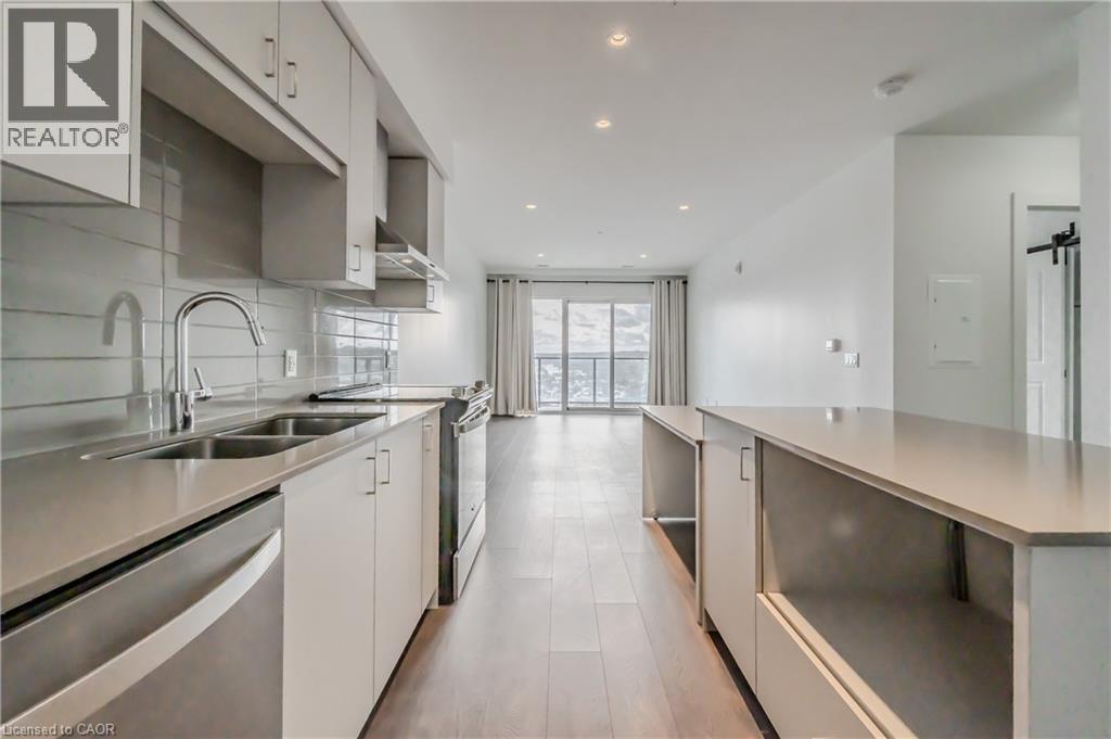 50 Grand Avenue S Unit# 1604, Cambridge, ON - Indoor Photo Showing Kitchen With Double Sink With Upgraded Kitchen