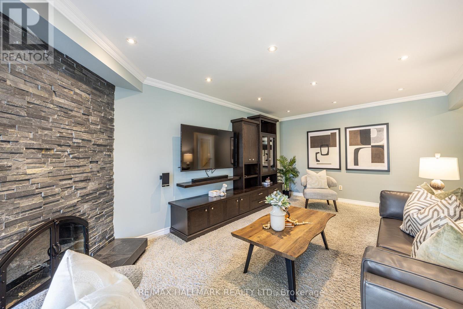 85 Colvin Crescent, Vaughan, ON - Indoor Photo Showing Living Room With Fireplace