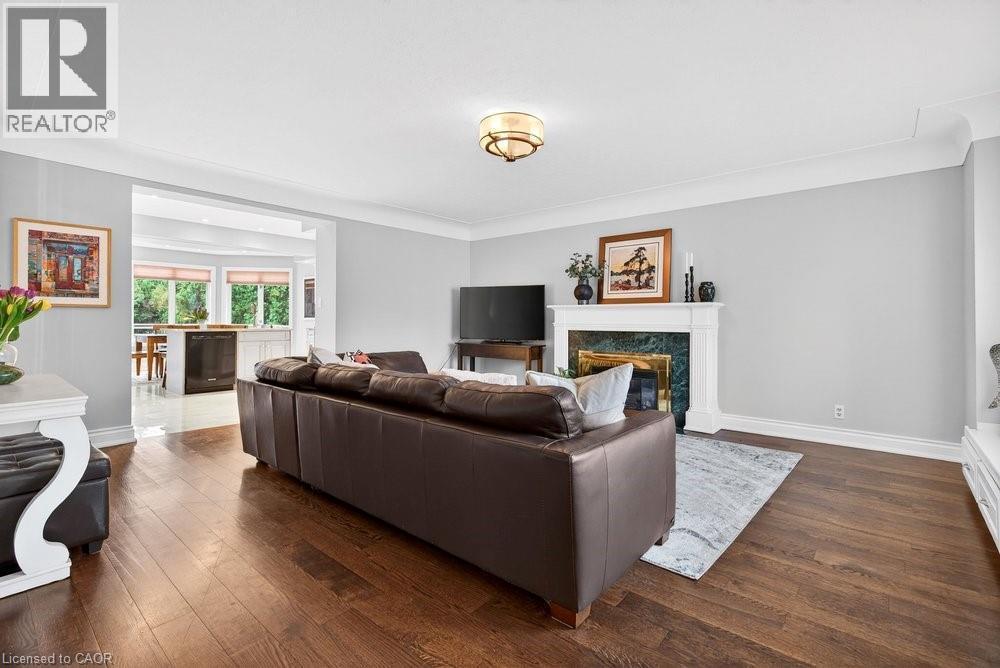2153 Paisley Avenue, Burlington, ON - Indoor Photo Showing Living Room With Fireplace