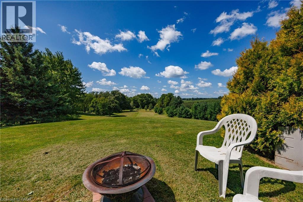 fire pit - 1285 Cockshutt Road, Simcoe, ON - Outdoor With View