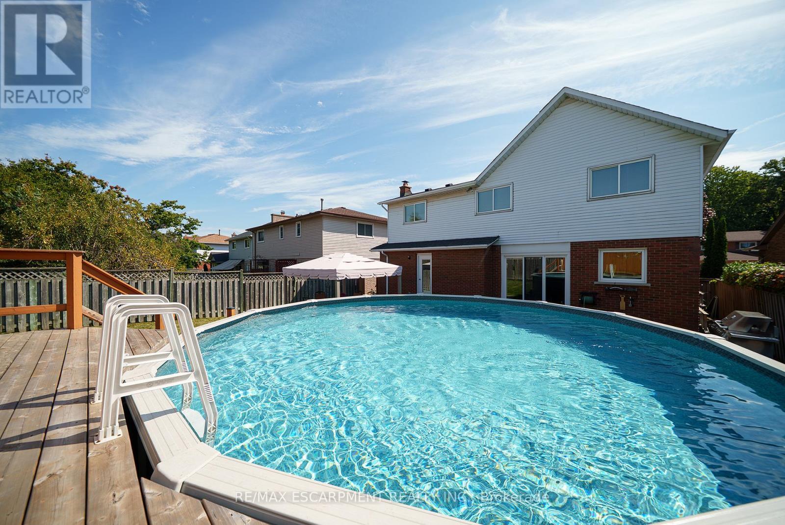 43 Flamingo Drive, Hamilton, ON - Outdoor With Above Ground Pool
