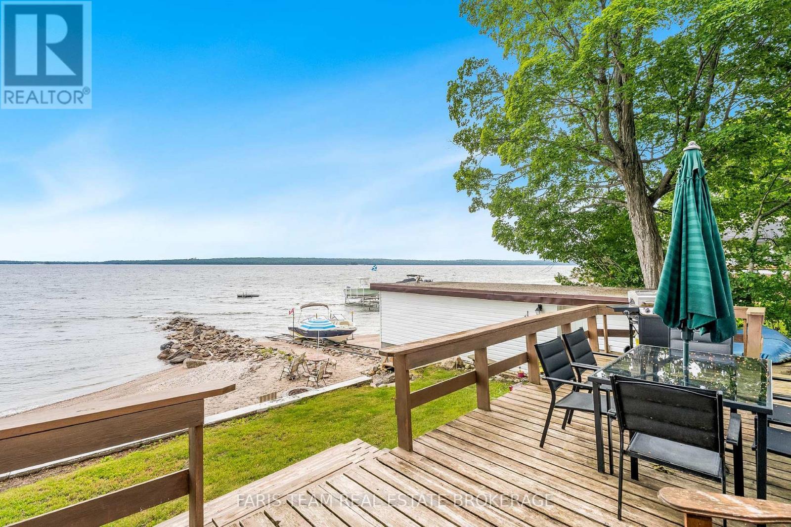 1697 Champlain Road, Tiny, ON - Outdoor With Body Of Water With Deck Patio Veranda With View