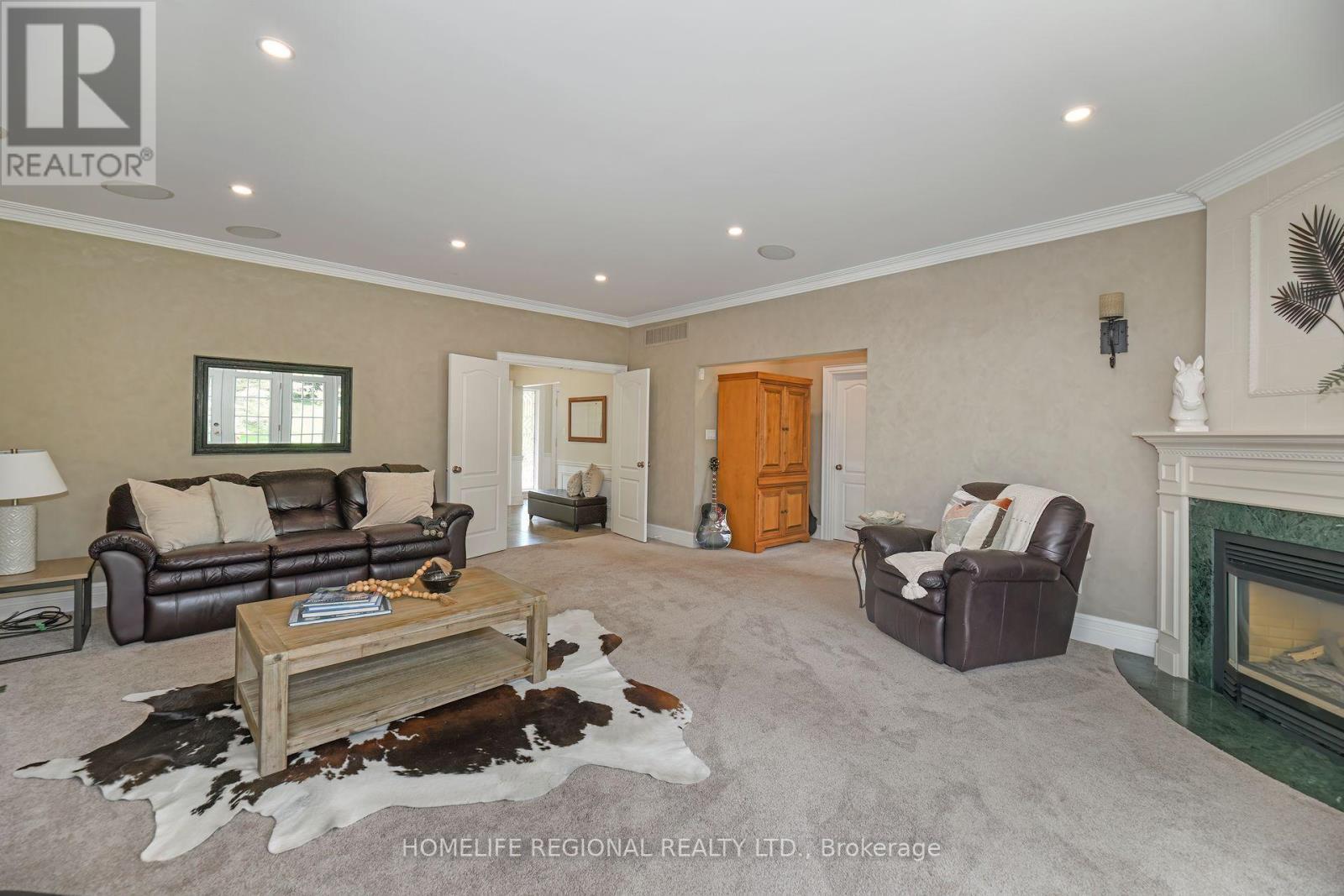 14 Buggey Lane, Ajax, ON - Indoor Photo Showing Living Room With Fireplace