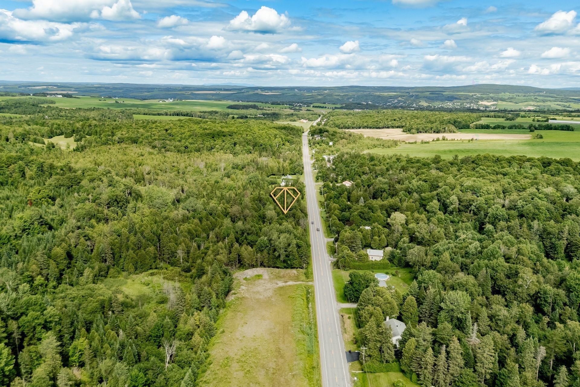 Photo aérienne - Route 141, Coaticook, QC