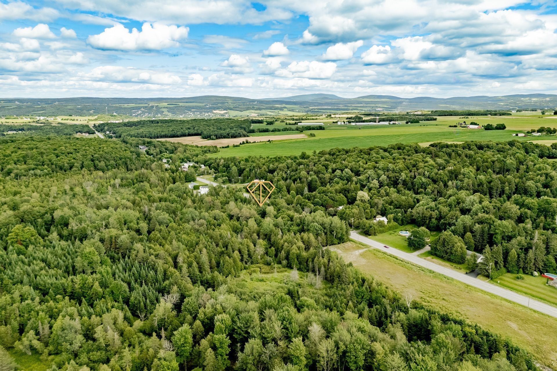 Photo aérienne - Route 141, Coaticook, QC