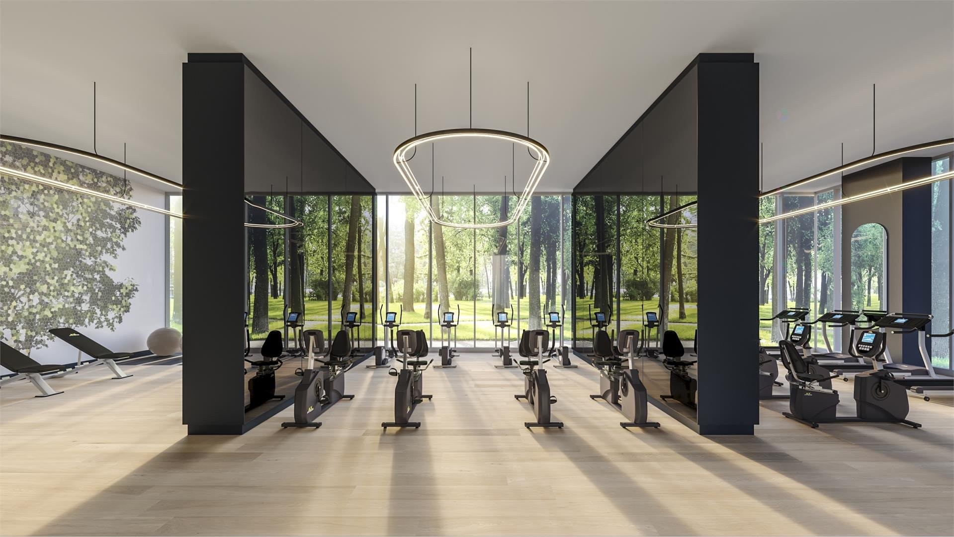 Exercise Room - 1103-2300 Rue Tupper, Montréal (Ville-Marie), QC - Indoor Photo Showing Gym Room