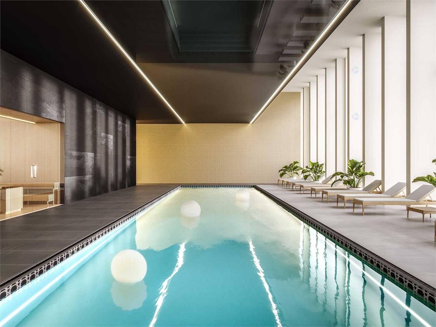 Pool - 1103-2300 Rue Tupper, Montréal (Ville-Marie), QC - Indoor Photo Showing Other Room With In Ground Pool