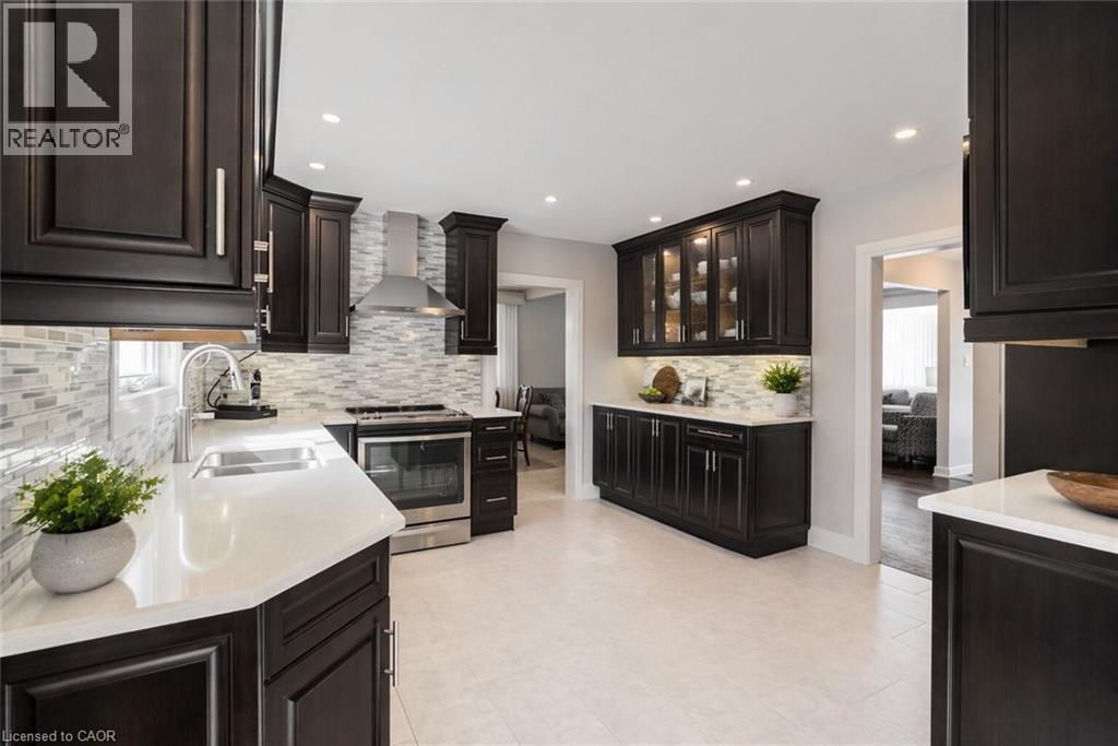 Virtually Staged Kitchen - 5 Albert Street E, Alliston, ON - Indoor Photo Showing Kitchen With Double Sink With Upgraded Kitchen