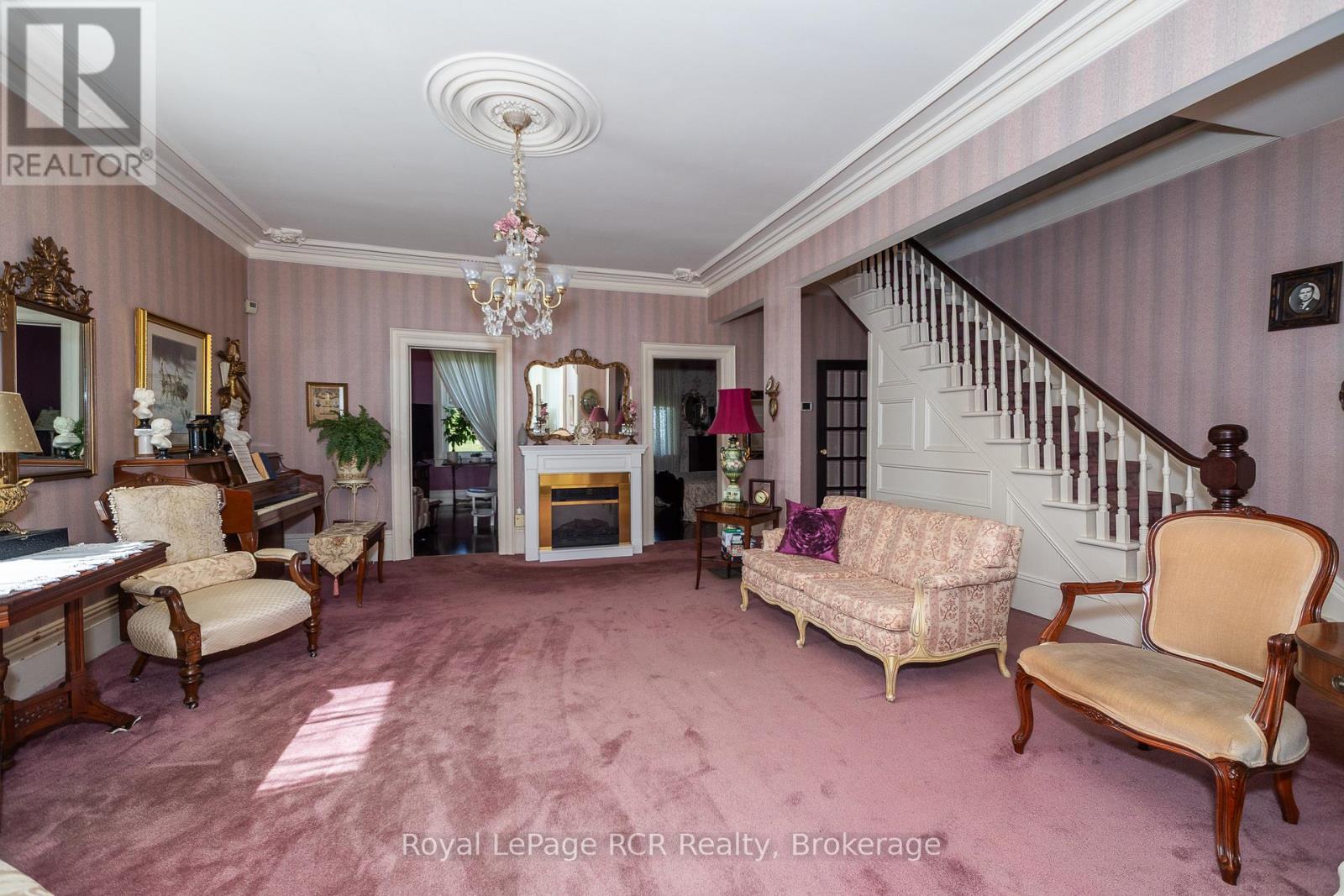 580283 Sideroad 60, Chatsworth, ON - Indoor Photo Showing Other Room With Fireplace