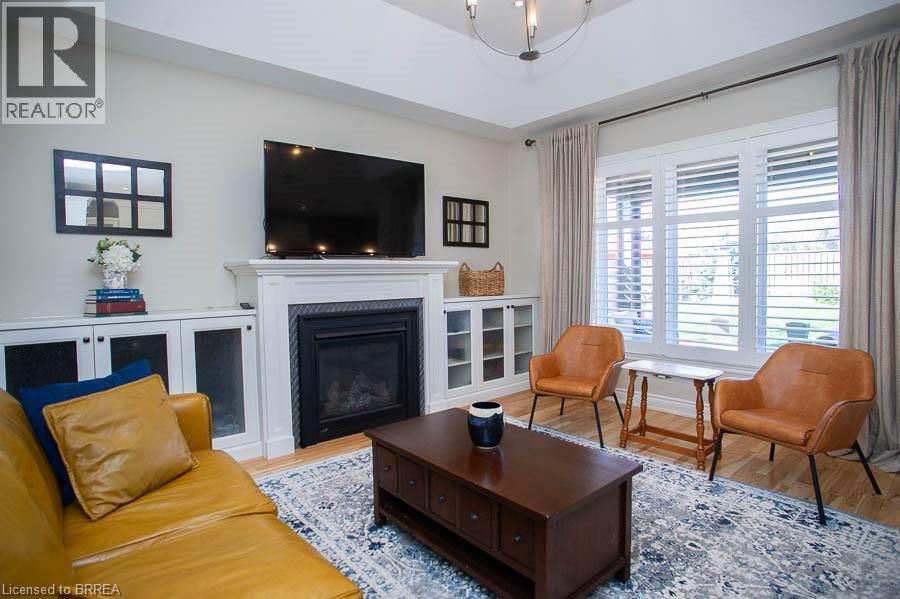 87 Allandale Crescent, Simcoe, ON - Indoor Photo Showing Living Room With Fireplace