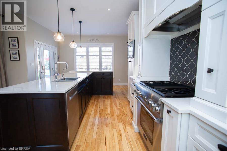 87 Allandale Crescent, Simcoe, ON - Indoor Photo Showing Kitchen With Double Sink With Upgraded Kitchen