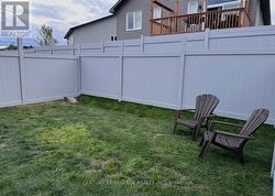 Brand new vinyl fence. -