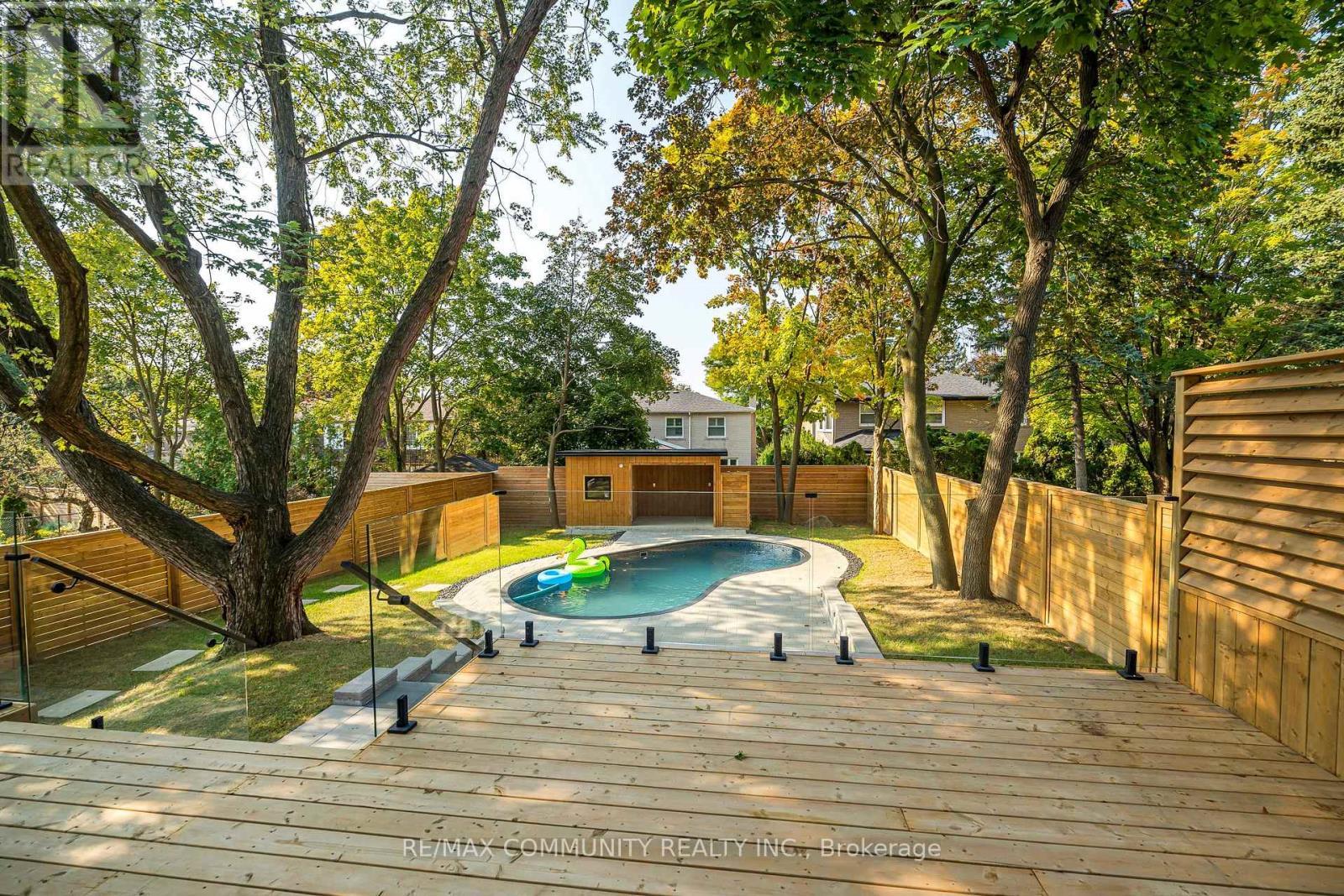 30 Kellythorne Drive, Toronto, ON - Outdoor With Above Ground Pool With Deck Patio Veranda