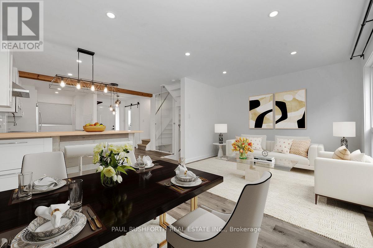 Virtually Staged-Kitchen/Dining/Living room - 23 Pixley Private, Ottawa, ON - Indoor Photo Showing Living Room