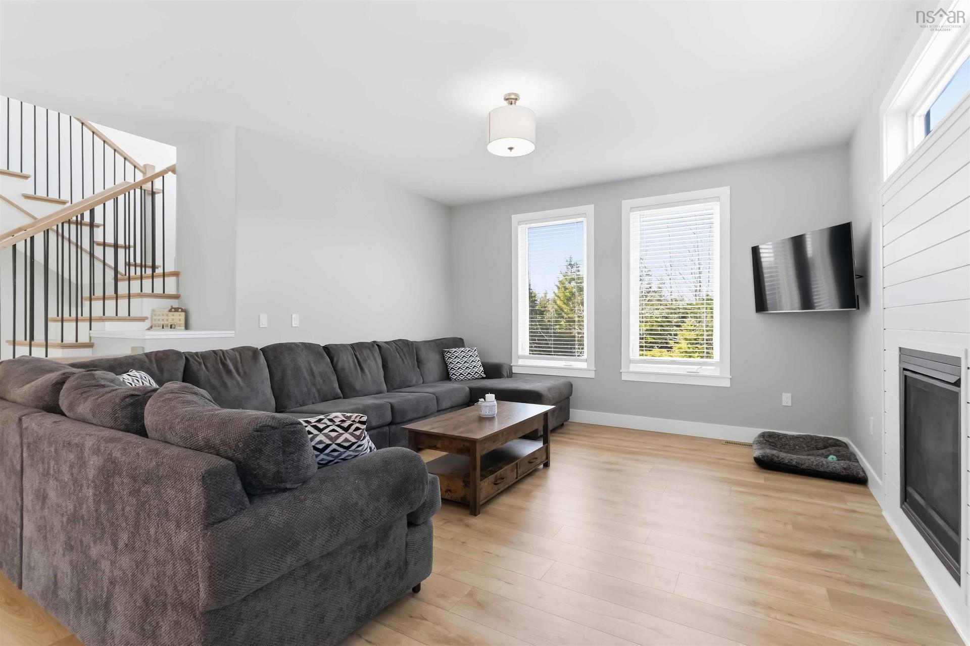 86 Riverview Drive, Timberlea, NS - Indoor Photo Showing Living Room With Fireplace