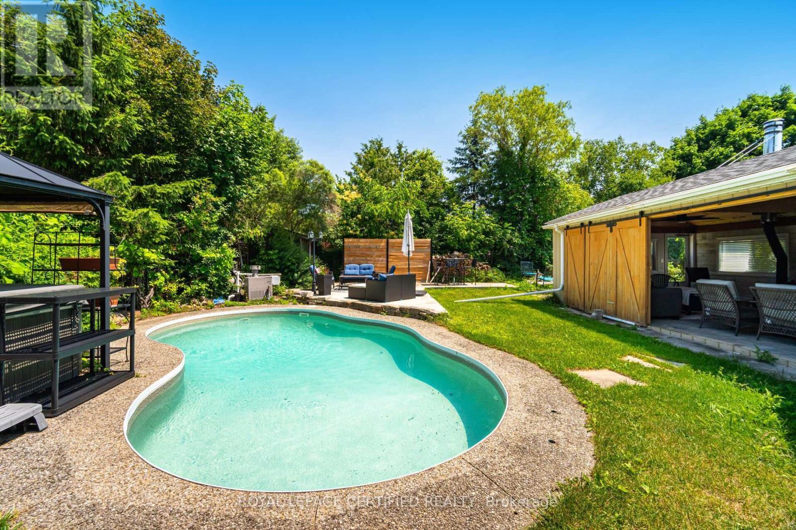 5 Stockman Crescent, Halton Hills, ON - Outdoor With In Ground Pool With Backyard