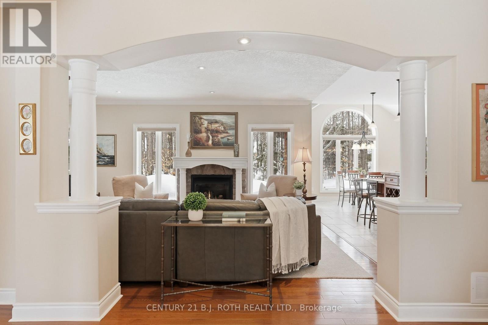 6 Lloyd Cook Drive E, Springwater, ON - Indoor Photo Showing Other Room With Fireplace