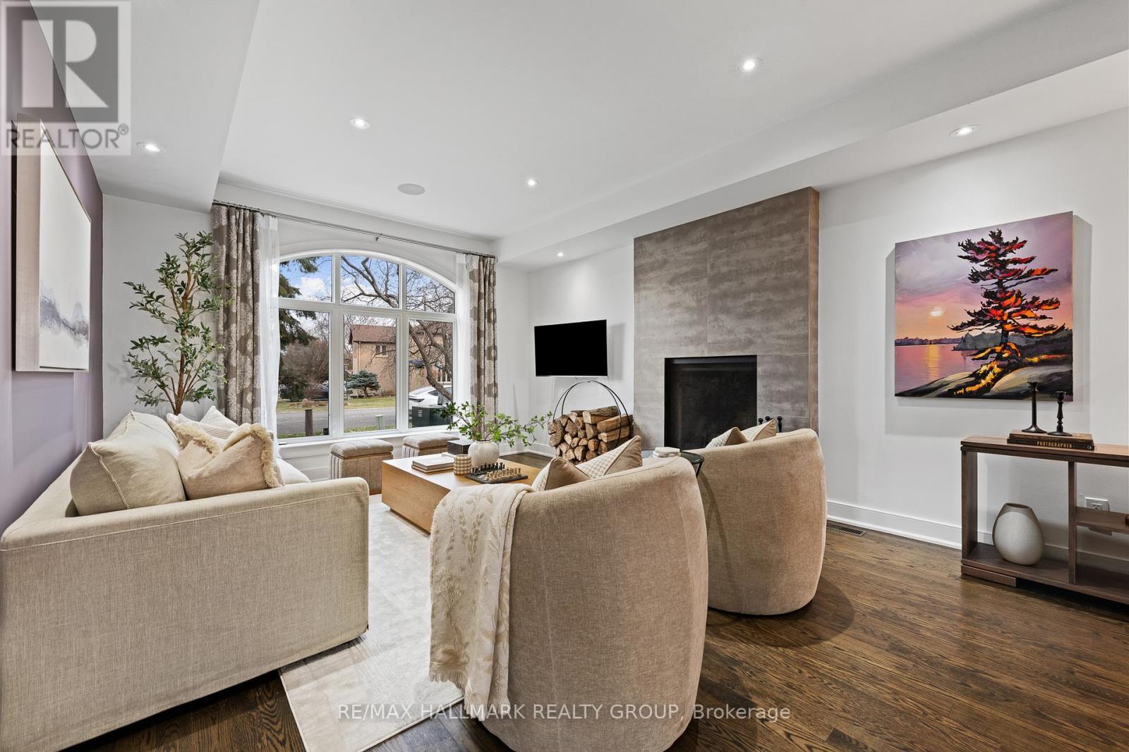 Formal living room - 91 Shaughnessy Crescent, Ottawa, ON - Indoor Photo Showing Living Room With Fireplace
