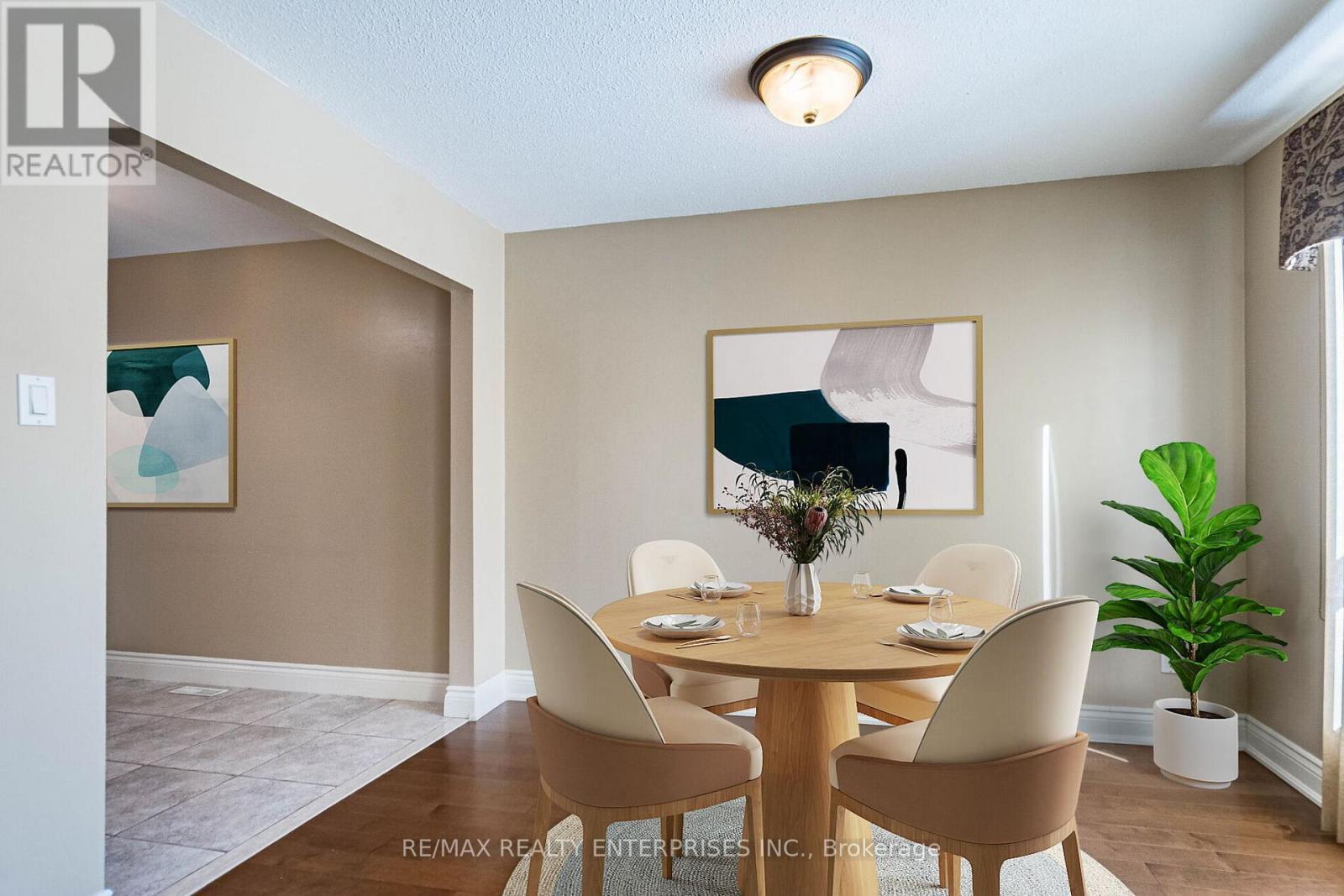 This is Virtually Staged for visual effect - 3016 Rymal Road, Mississauga, ON - Indoor Photo Showing Dining Room