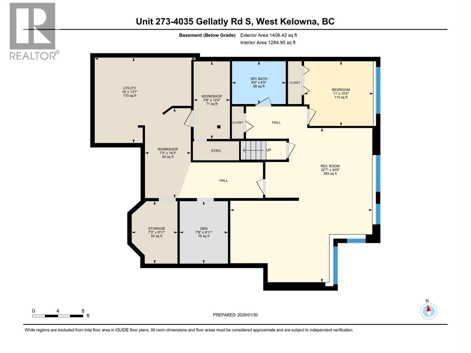 Basement Floor Plan - 4035 Gellatly Road S Unit# 273, West Kelowna, BC - Other