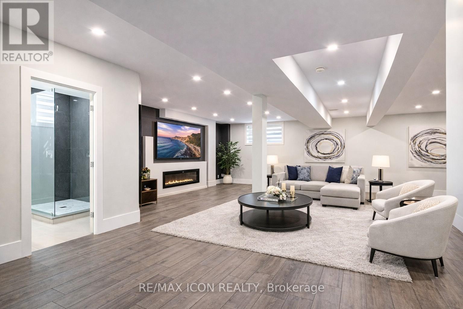 Partial Virtual Stage - 685 Meadowsweet Avenue, Waterloo, ON - Indoor With Fireplace
