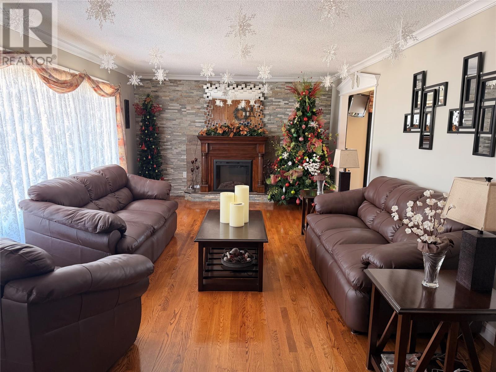 17 Hicks Road, Peter'S River, NL - Indoor Photo Showing Living Room With Fireplace