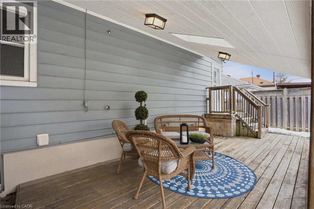 YES! This is a covered back deck, ideal for entertaining family & friends alfresco! Cheers to summer fun; heck you can enjoy this space all year long! - 208 East 44Th Street, Hamilton, ON - Outdoor With Deck Patio Veranda With Exterior