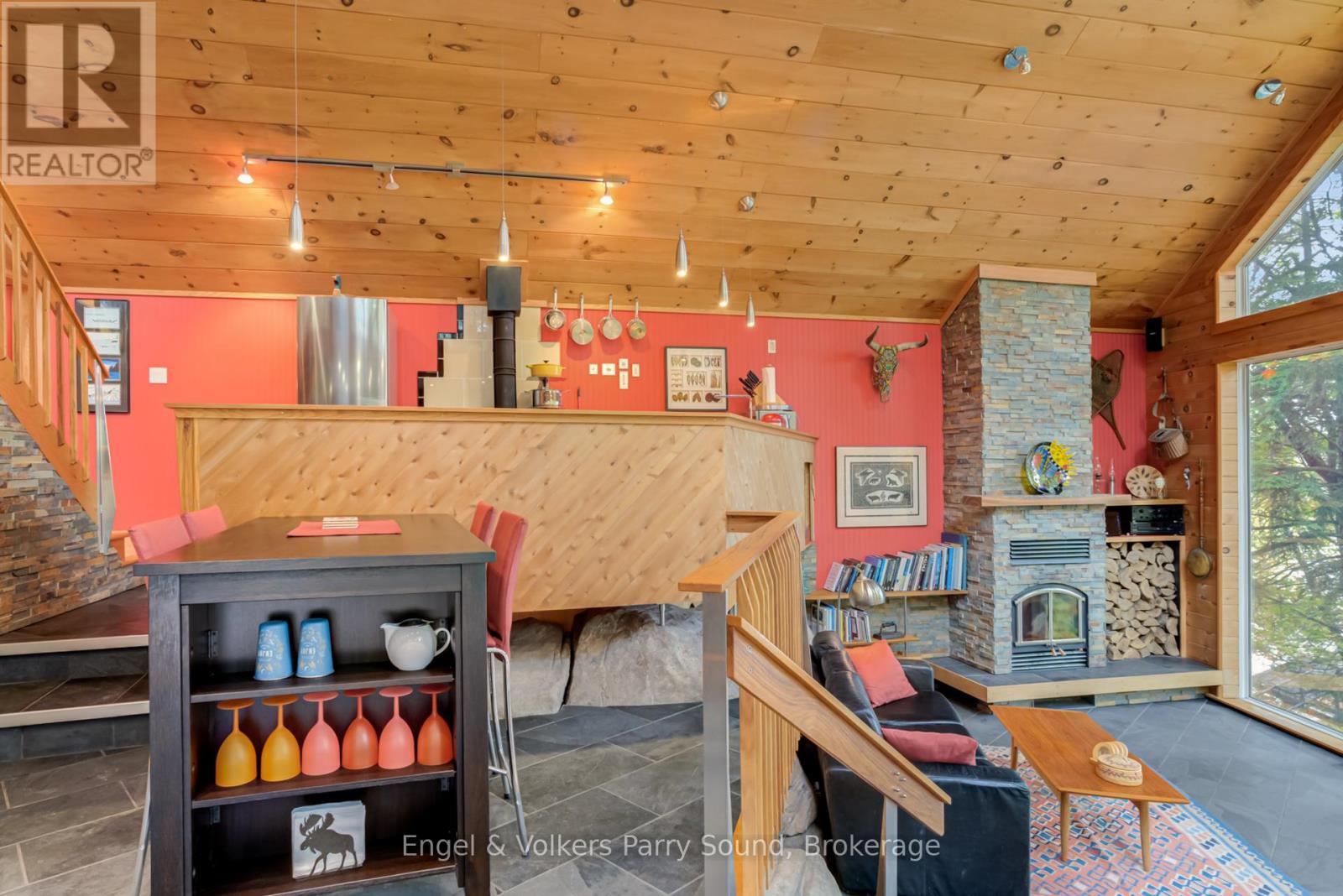 139 Manitou Drive, Mckellar, ON - Indoor Photo Showing Other Room With Fireplace