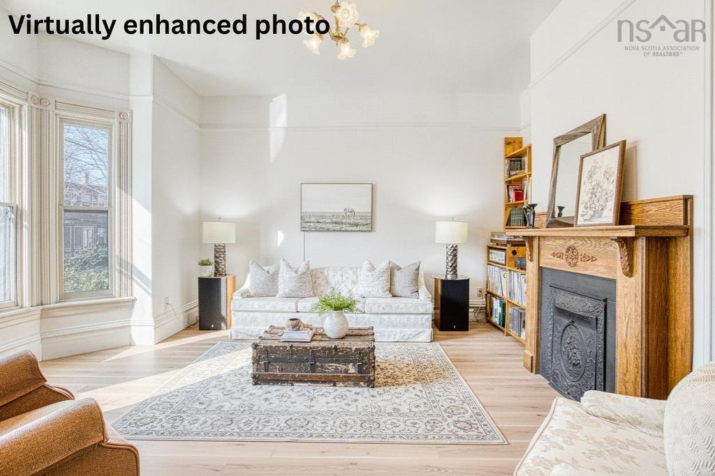 6173 Pepperell Street, Halifax, NS - Indoor Photo Showing Living Room With Fireplace