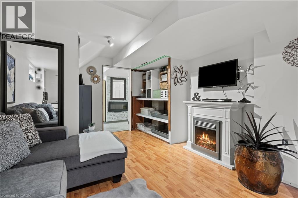 Basement Level - 96 Terrace Drive, Hamilton, ON - Indoor Photo Showing Living Room With Fireplace