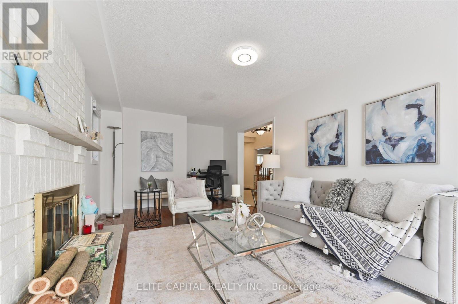 54 Bauer Crescent, Markham, ON - Indoor Photo Showing Living Room With Fireplace