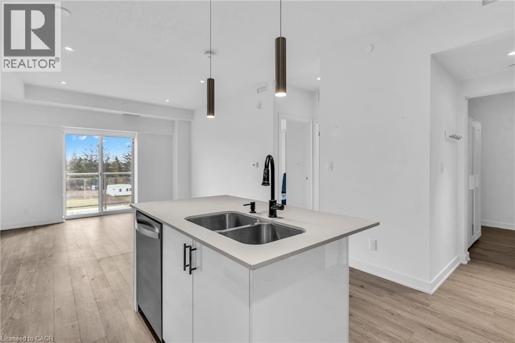 16 Markle Crescent Unit# 508, Ancaster, ON - Indoor Photo Showing Kitchen With Double Sink