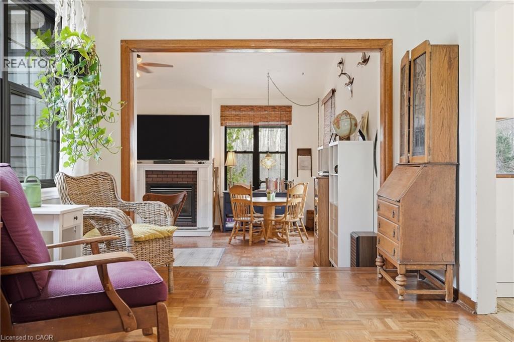 222 Concession 11 E, Freelton, ON - Indoor Photo Showing Living Room With Fireplace